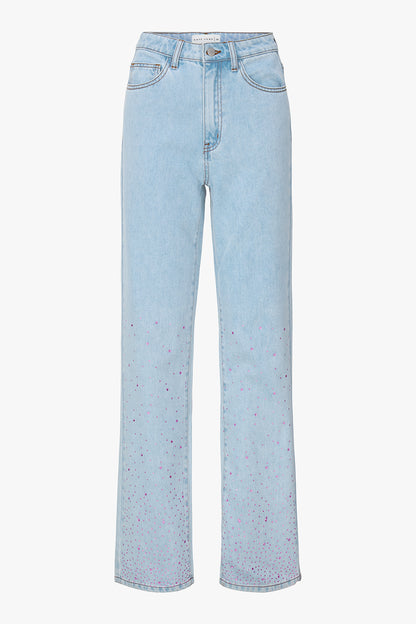 THE DETAILLED STRASS STONES JEANS
