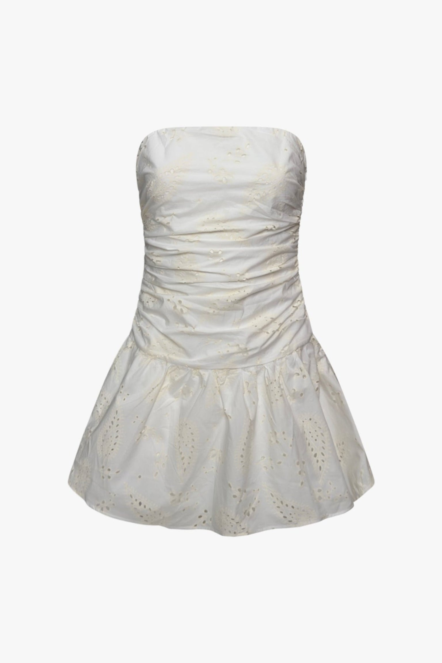 THE EMBROIDERED MINI DRESS OFF-WHITE women — KATE JUNE