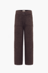 THE FLUFFY WIDE LEG PANTS CHOCO BROWN women — KATE JUNE