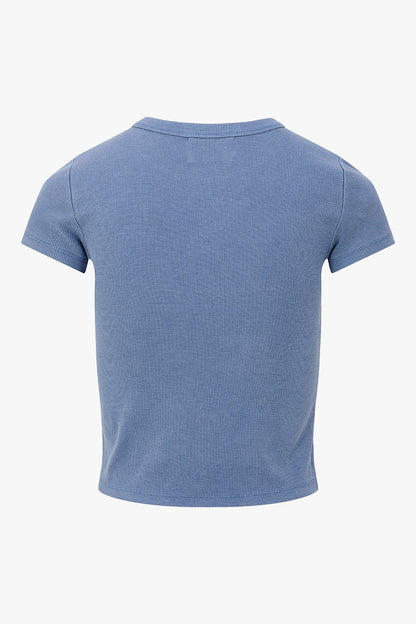 THE GARMENT DYED TEE BLUE women — KATE JUNE