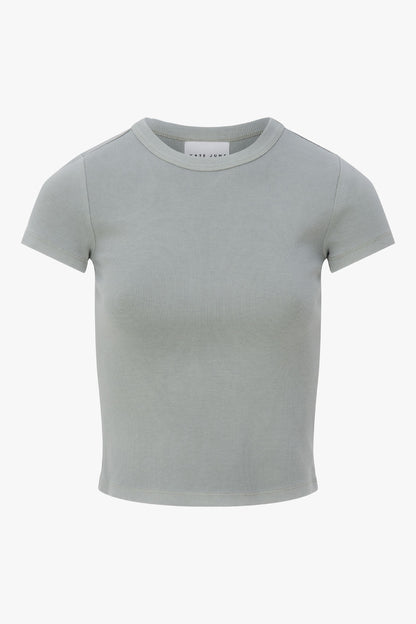 THE GARMENT DYED TEE GREEN women — KATE JUNE