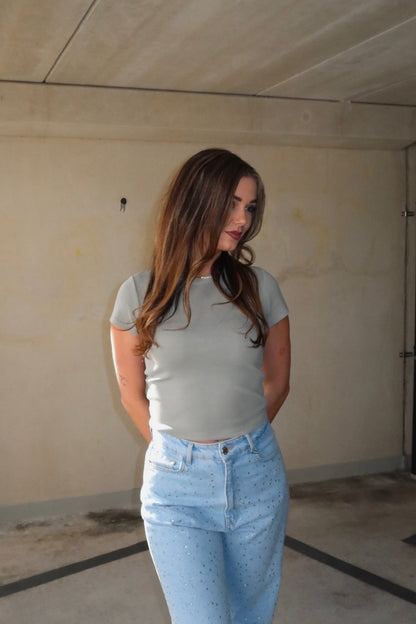 THE GARMENT DYED TEE GREEN women — KATE JUNE