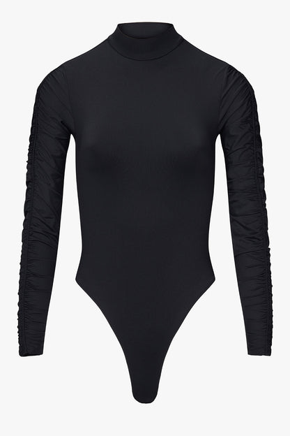 THE GATHERED LONGSLEEVE BODY BLACK women — KATE JUNE