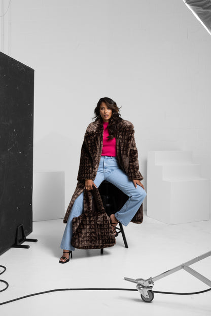 Fur tote bag