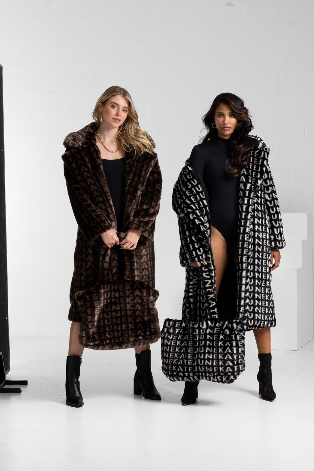 Fur coat brown