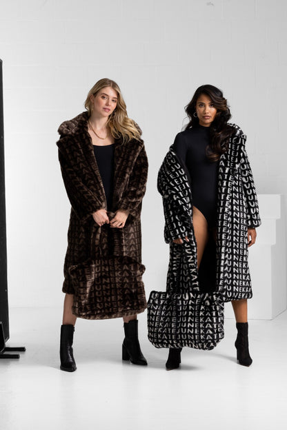 Fur coat brown
