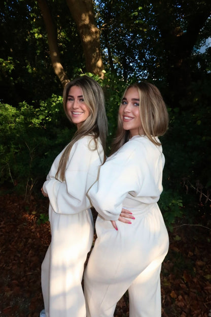 Logo zip sweater sand women