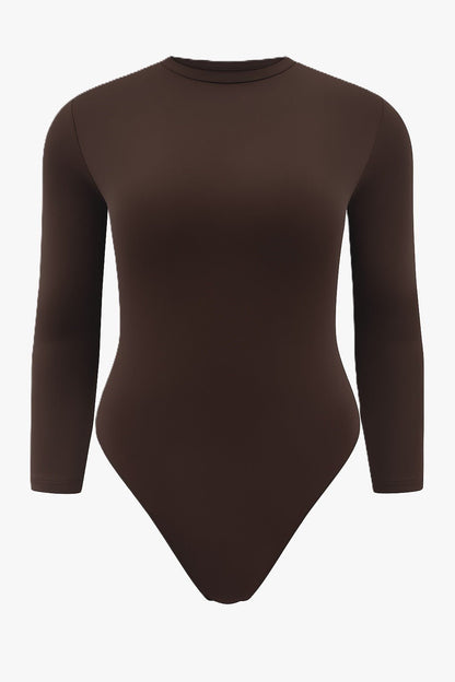 THE LONG SLEEVE COLLAR BODY CHOCO BROWN women — KATE JUNE