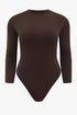 THE LONG SLEEVE COLLAR BODY CHOCO BROWN women — KATE JUNE