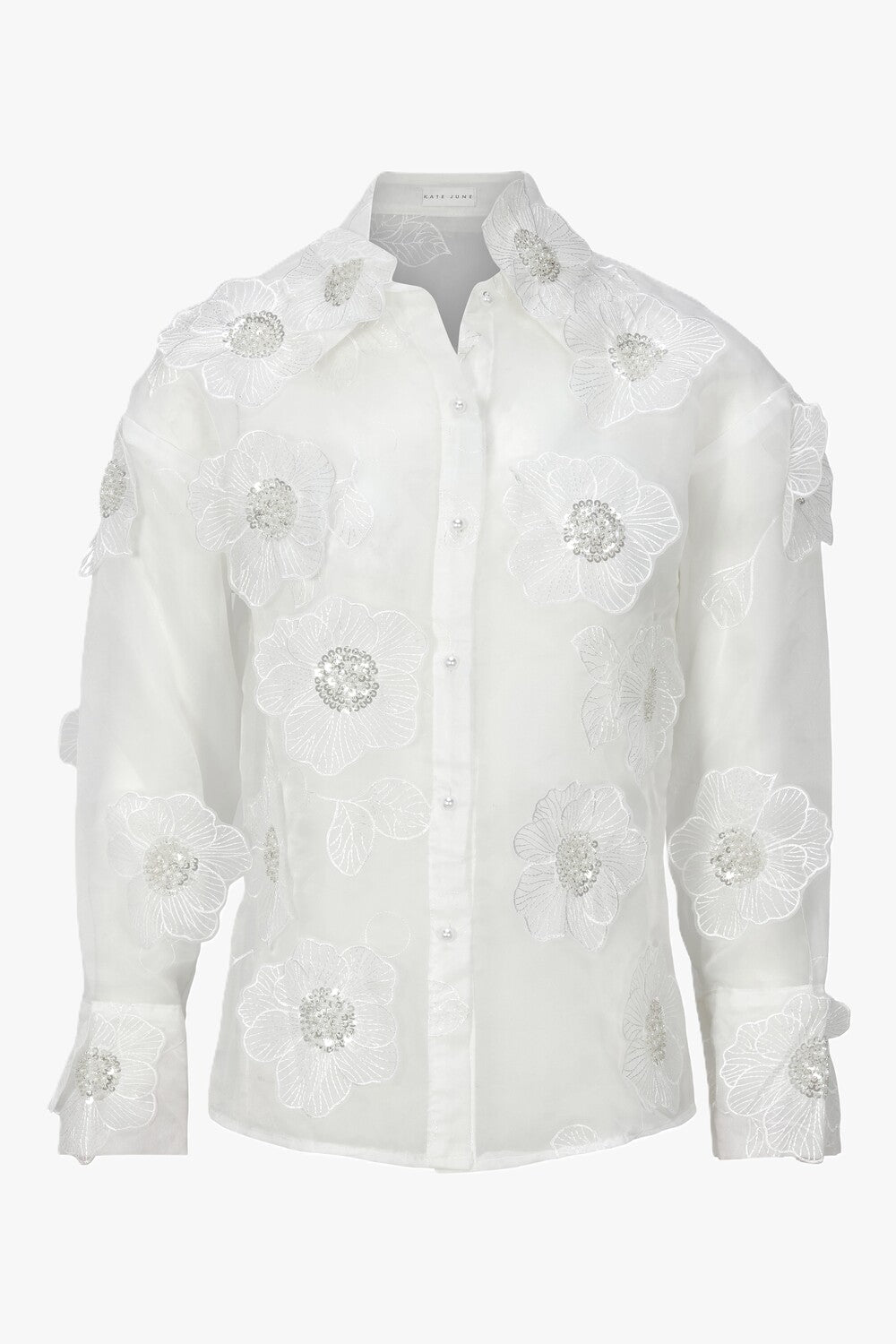 THE MESH FLOWER BLOUSE