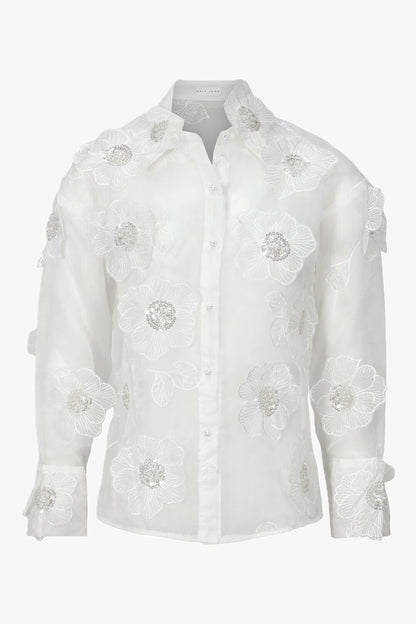 THE MESH FLOWER BLOUSE