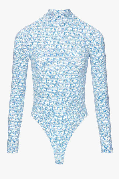 THE MOCK NECK BODY BLUE AOP women — KATE JUNE