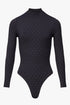 THE MOCK NECK BODY GREY AOP women — KATE JUNE