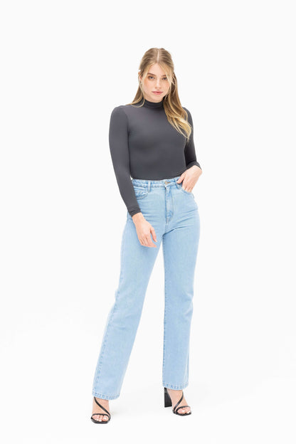 THE MOCK NECK BODY GREY women — KATE JUNE