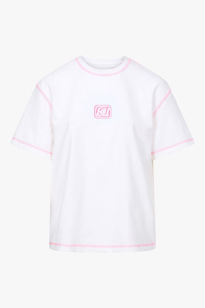 THE OVERSIZED LOGO TEE PINK women — KATE JUNE