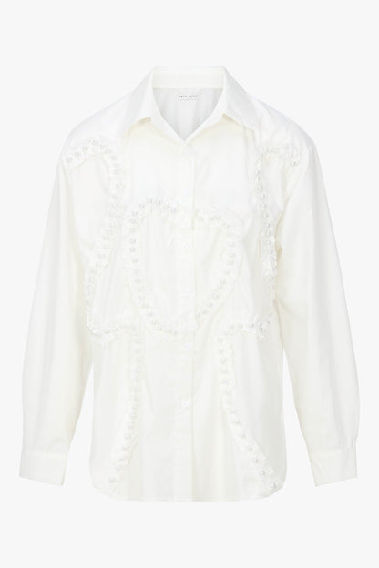 THE POPLIN PEARL BLOUSE