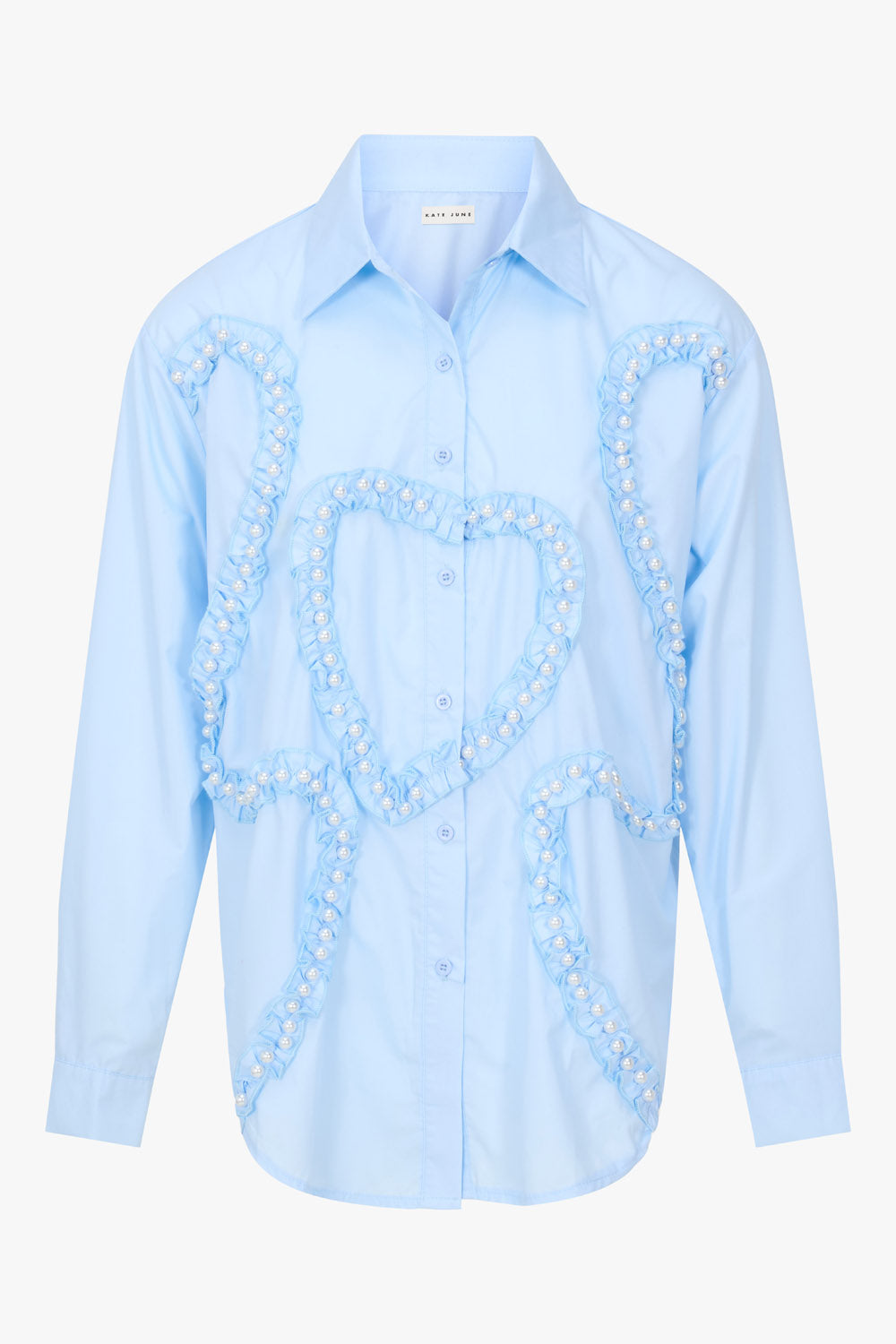 THE POPLIN PEARL BLOUSE