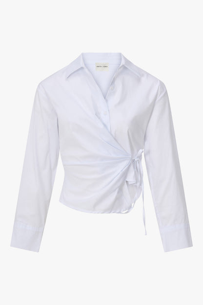 THE POPLIN STRAP BLOUSE
