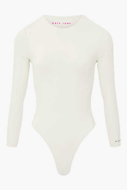 THE ROUND NECK BODY OFF - WHITE women — KATE JUNE