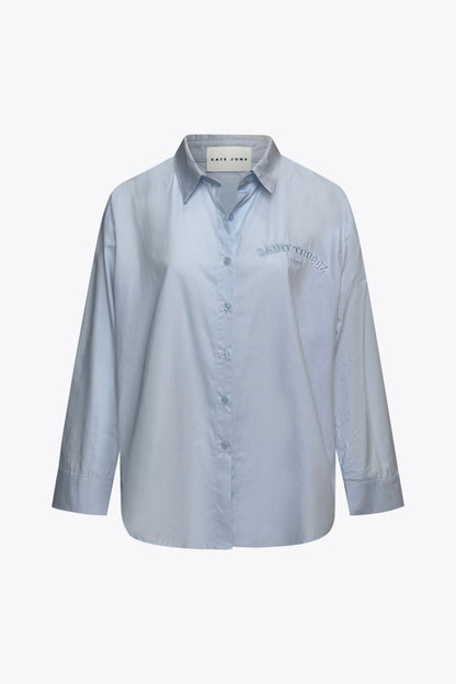 THE SAINT TROPEZ POPLIN BLOUSE LIGHT BLUE women — KATE JUNE