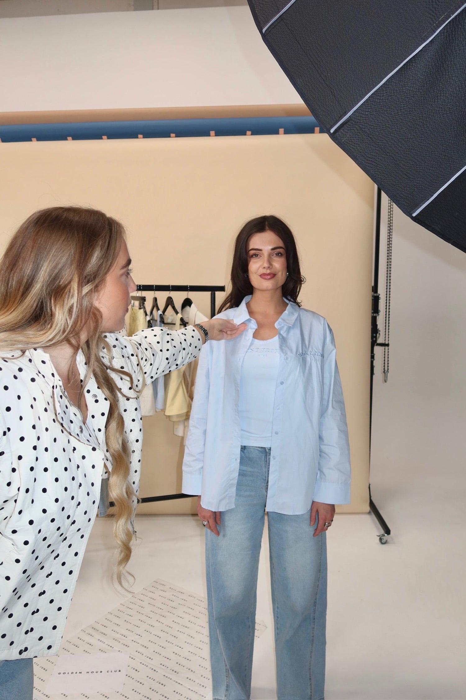 THE SAINT TROPEZ POPLIN BLOUSE LIGHT BLUE women — KATE JUNE