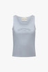 THE SAINT TROPEZ RIBBED TOP LIGHT BLUE women — KATE JUNE