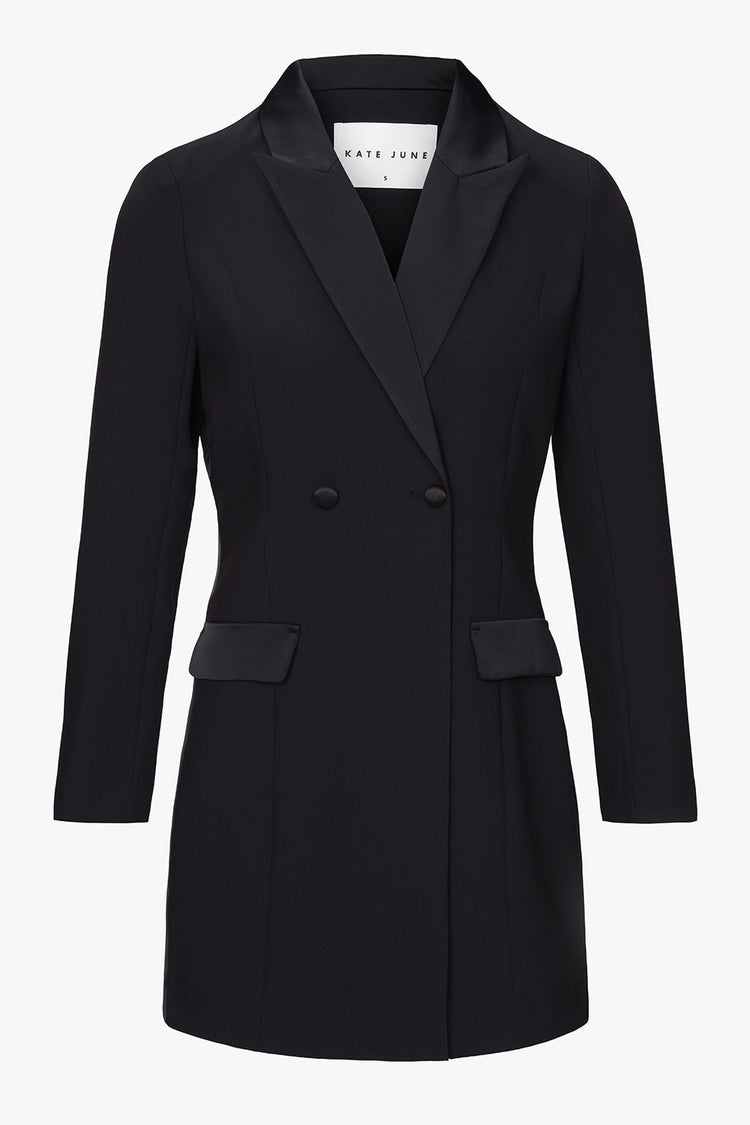 THE SATIN DETAILLED BLAZER DRESS