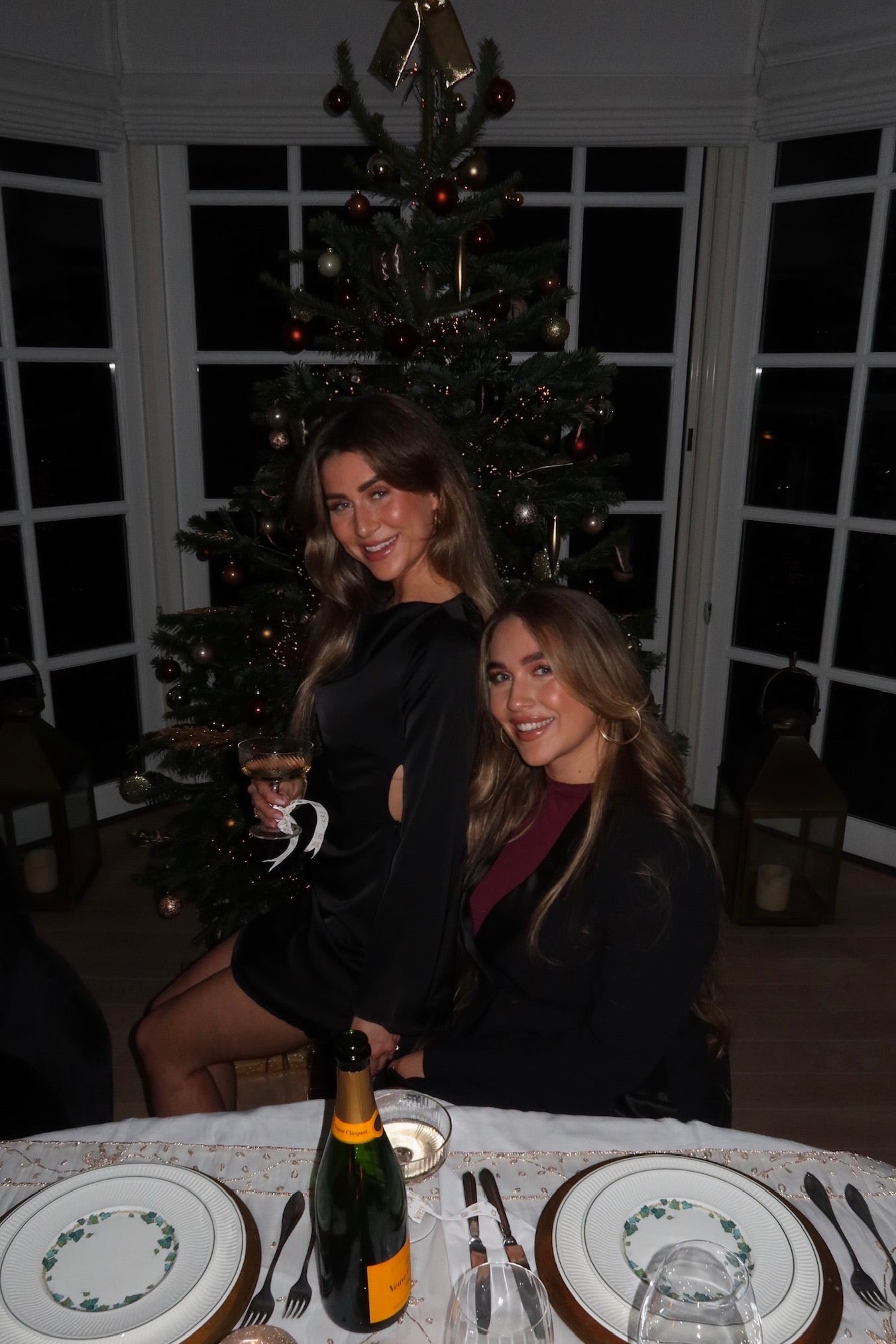 THE SATIN DETAILLED BLAZER DRESS BLACK women — KATE JUNE