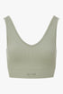 Seamless gym set army green women