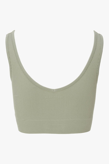 THE SEAMLESS ACTIVE TOP ARMY GREEN women — KATE JUNE