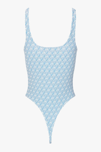 THE SLEEVELESS SQUARE NECK BODY BLUE AOP women — KATE JUNE