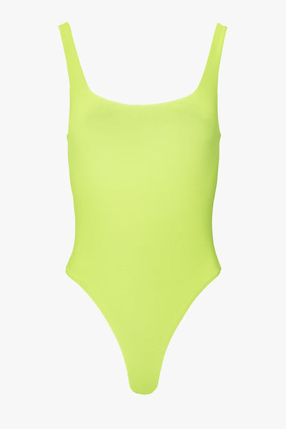 THE SLEEVELESS SQUARE NECK BODY LIME GREEN women — KATE JUNE