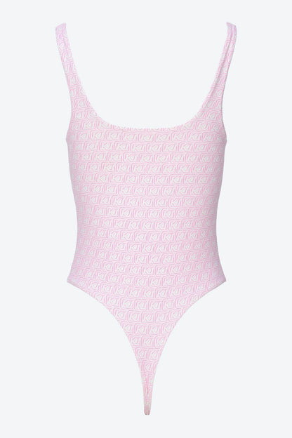 THE SLEEVELESS SQUARE NECK BODY PINK AOP women — KATE JUNE