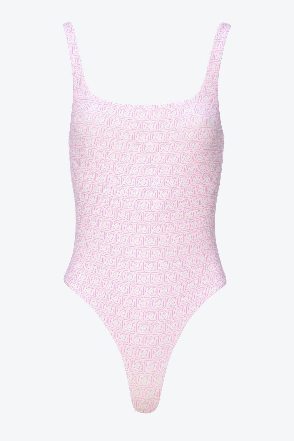 THE SLEEVELESS SQUARE NECK BODY PINK AOP women — KATE JUNE