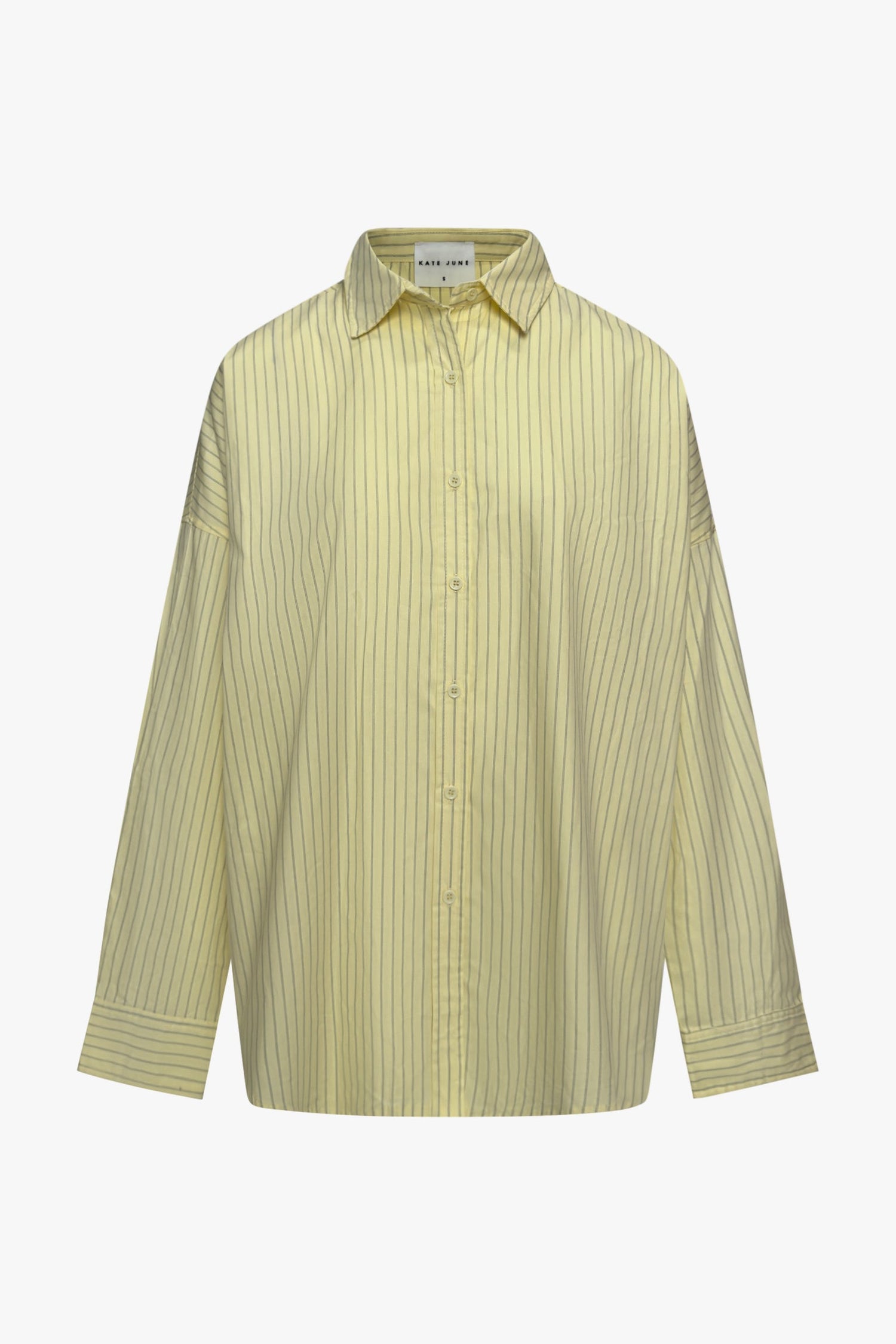 THE SOFT PINSTRIPE BLOUSE BUTTER YELLOW women — KATE JUNE