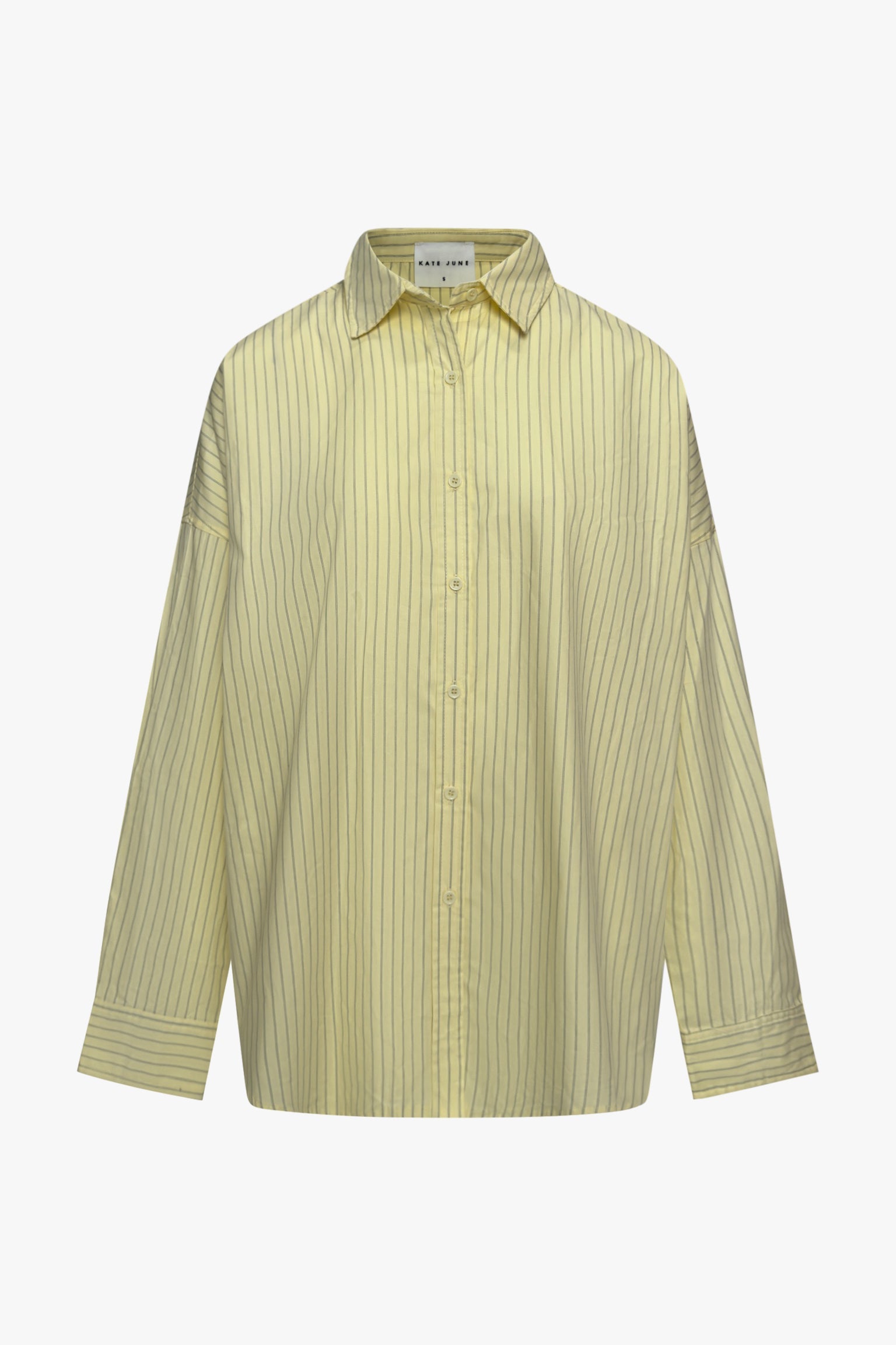 THE SOFT PINSTRIPE BLOUSE BUTTER YELLOW women — KATE JUNE