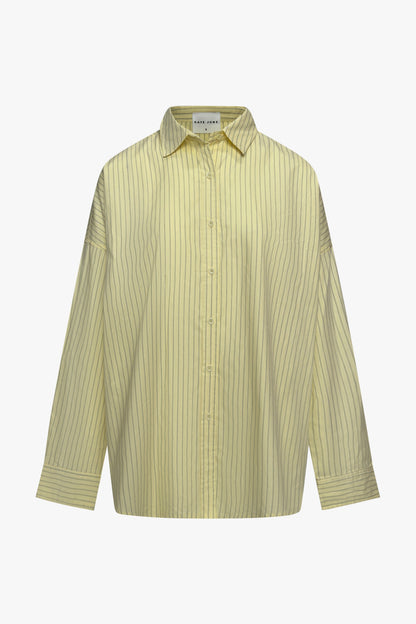 THE SOFT PINSTRIPE BLOUSE BUTTER YELLOW women — KATE JUNE
