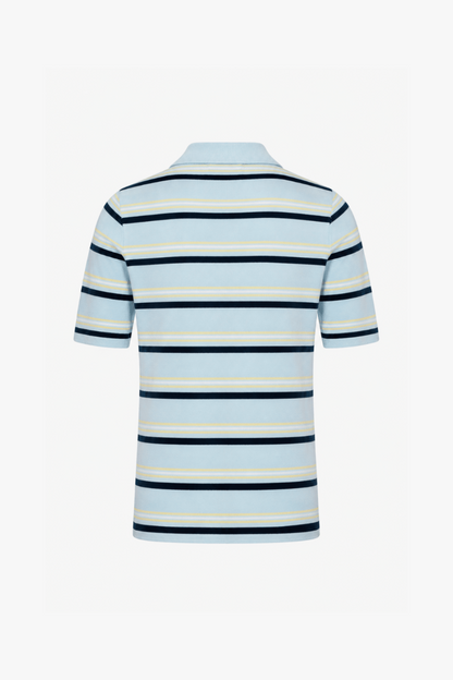 THE SOFT STRIPE POLO LIGHT BLUE women — KATE JUNE