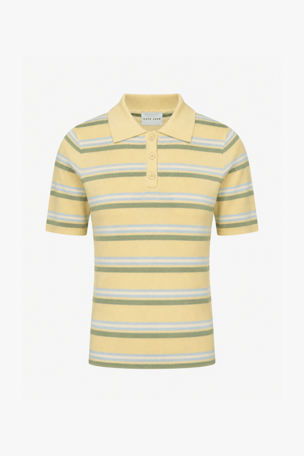 THE SOFT STRIPE POLO YELLOW women — KATE JUNE