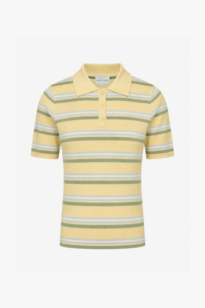 THE SOFT STRIPE POLO YELLOW women — KATE JUNE