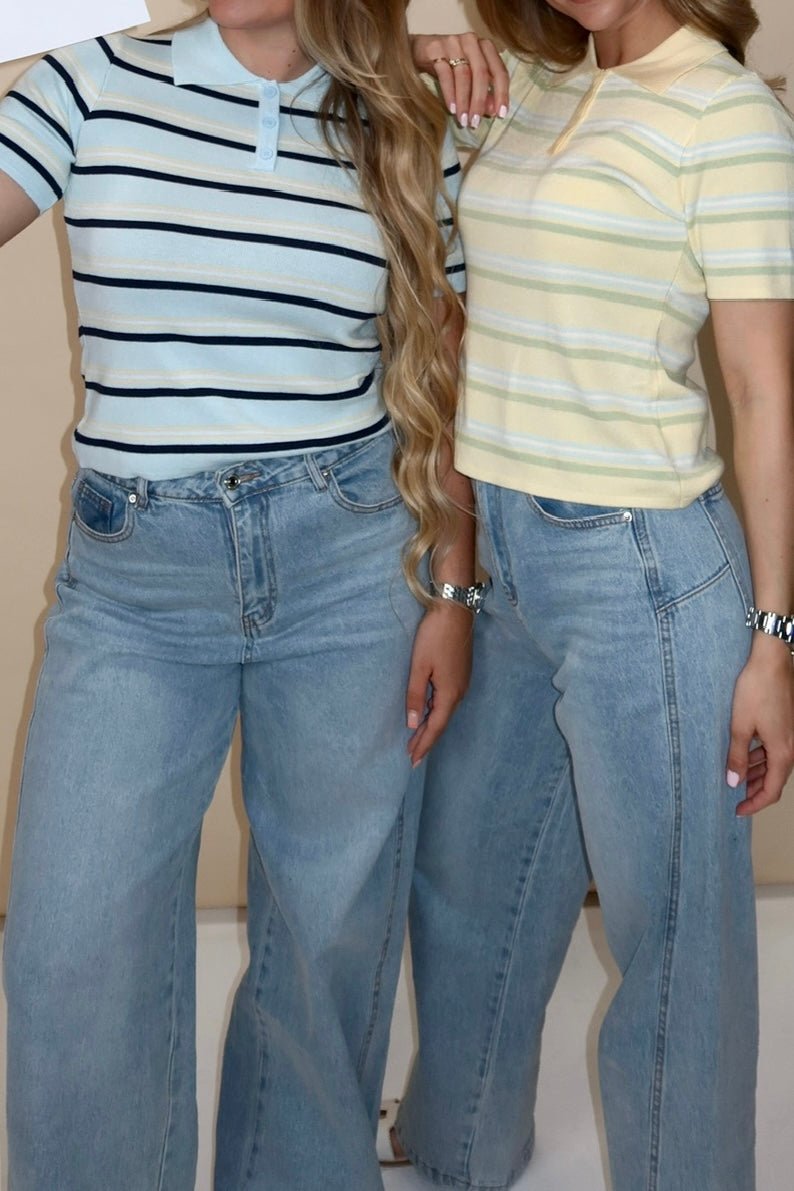 THE SOFT STRIPE POLO YELLOW women — KATE JUNE