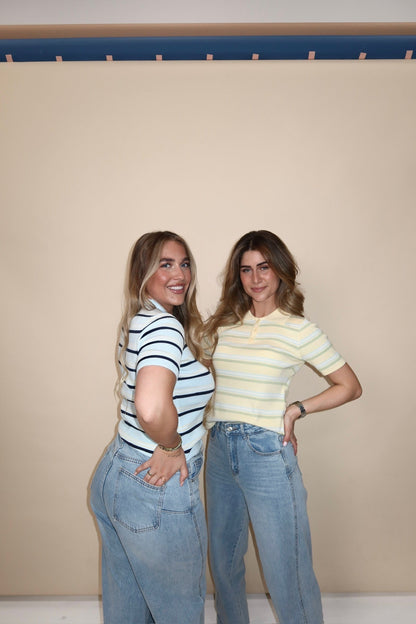 THE SOFT STRIPE POLO YELLOW women — KATE JUNE