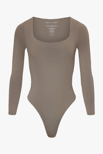 THE SQUARE NECK BODY TAUPE women — KATE JUNE