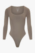 THE SQUARE NECK BODY TAUPE women — KATE JUNE