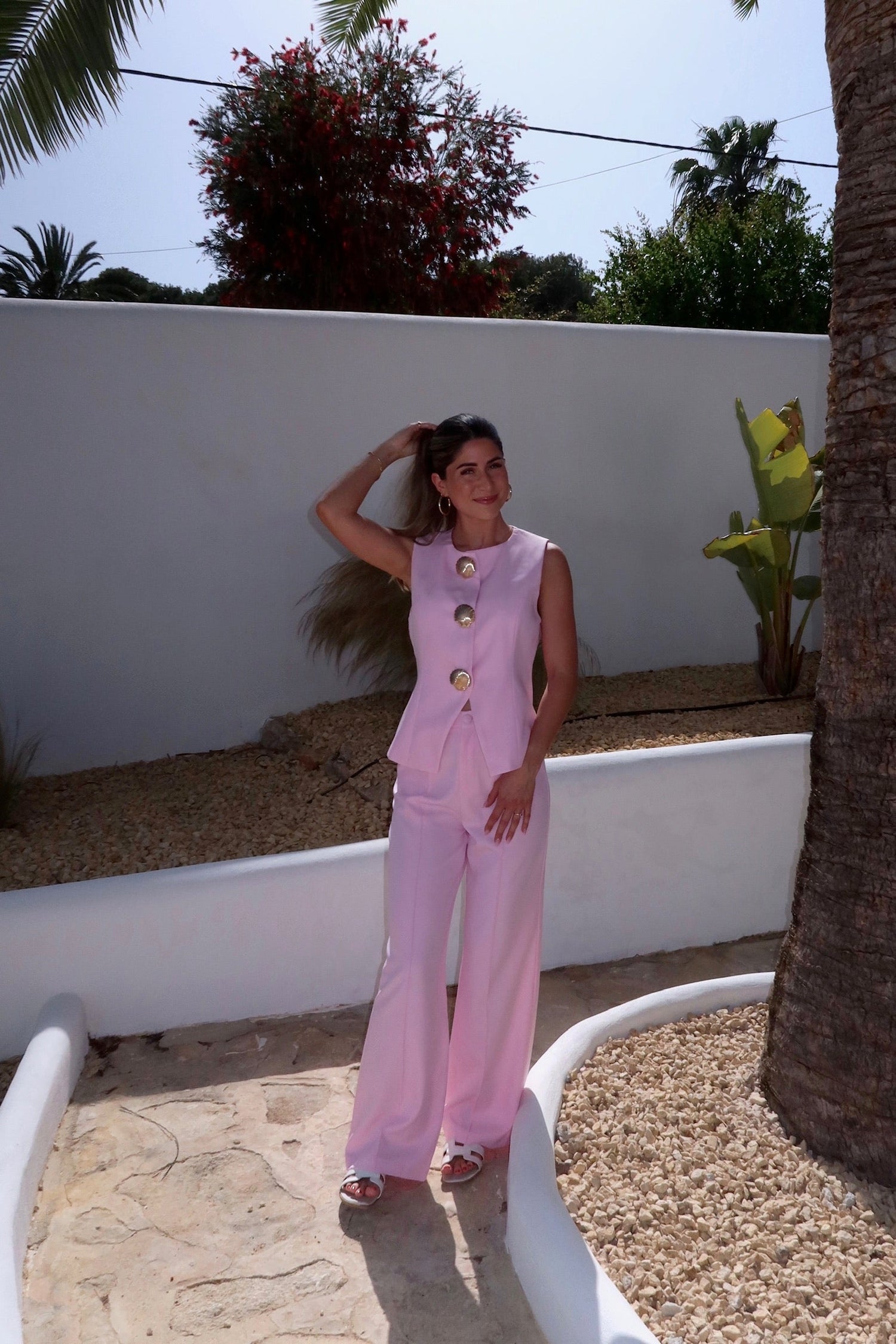 THE SUNSET SHELL GILET LIGHT PINK women — KATE JUNE