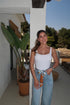 Wide leg jeans with accessoires women